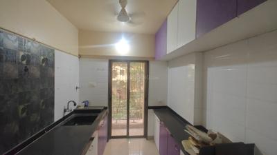 Kitchen Image of 600 Sq.ft 1 BHK Apartment / Flat for rent in Madhav Palacia, Hiranandani Estate Thane for Rs. 25000