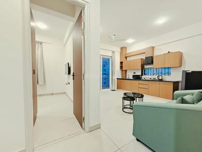Bedroom Image of 700 Sq.ft 1 BHK Apartment / Flat for rent in Domlur Layout Bengaluru for Rs. 43000