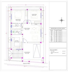 Floor Plan Image of 980 Sq.ft 2 BHK Villa for sale in Urapakkam Chennai for Rs. 8900000