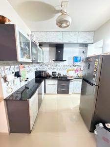Kitchen Image of 600 Sq.ft 1 BHK Studio for rent in Savvy Studioz, Gota Ahmedabad for Rs. 27000
