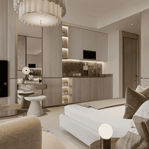 Living Room Image of 398 Sq.ft 1 RK Apartment / Flat for sale in Dubailand Dubai for Rs. 19194754