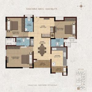 Image of 985 Sq.ft 2 BHK Apartment / Flat for sale in Lifestyle Le Palais, Moulivakkam, Chennai for Rs. 11500000