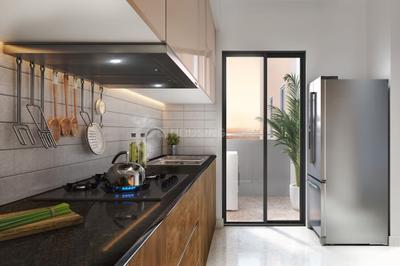 Kitchen Image of 1069 Sq.ft 2 BHK Apartment / Flat for sale in Shapoorji Pallonji Joyville Sensorium, Maan Pune for Rs. 9600000