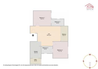 Image of 1217 Sq.ft 2 BHK Apartment / Flat for sale in Address The Grand Strand by Address Maker Life Spaces Pvt Ltd, Whitefield, Bengaluru for Rs. 19000000