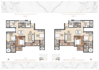 Image of 1770 Sq.ft 3 BHK Apartment / Flat for sale in Shalimar One World Marbella, Gomti Nagar, Lucknow for Rs. 15900000
