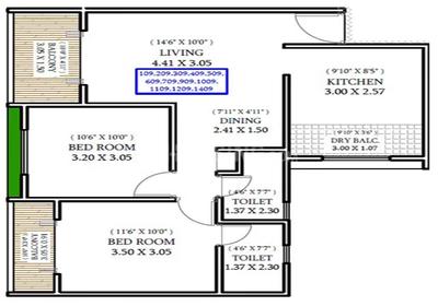 Image of 1006 Sq.ft 2 BHK Apartment / Flat for sale in Moshi, Pune for Rs. 6240000
