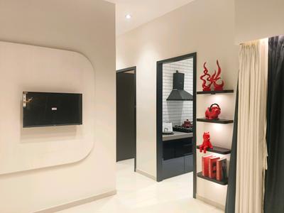 Living Room Image of 720 Sq.ft 1 BHK Apartment / Flat for sale in Gajra Bhoomi Castle Phase I, Shilgaon Thane for Rs. 4700000