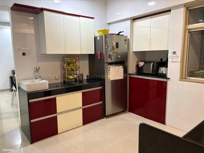Kitchen Image of 1350 Sq.ft 3 BHK Apartment / Flat for rent in Kashish Park Tower, Dharamveer Nagar Thane for Rs. 70000