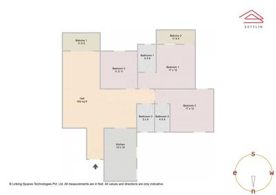 Image of 1781 Sq.ft 3 BHK Apartment / Flat for sale in S2 Homes Electronic City by S2 Homes, Electronic City, Bengaluru for Rs. 21500000