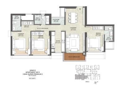 Image of 1574 Sq.ft 3 BHK Apartment / Flat for sale in Eternia At Kalpataru Parkcity, Kolshet, Thane for Rs. 25400000