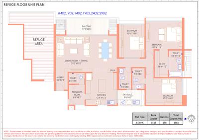 Image of 1785 Sq.ft 3 BHK Apartment / Flat for sale in Pristine The Lords, Pashan, Pune for Rs. 28500000