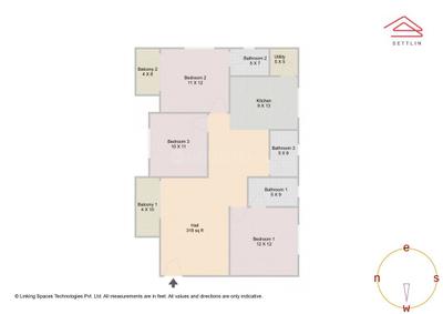 Image of 1432 Sq.ft 3 BHK Apartment / Flat for sale in BSR White Breeze by BSR Group, Whitefield, Bengaluru for Rs. 11700000