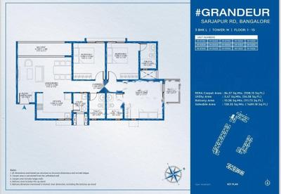 Image of 1490 Sq.ft 3 BHK Apartment / Flat for sale in Godrej Park Retreat, Chikkakannalli, Bengaluru for Rs. 20000005