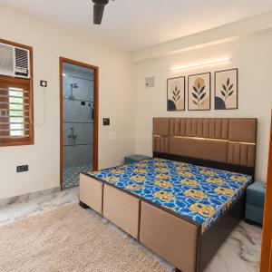 Bedroom Image of 470 Sq.ft 1 BHK Builder Floor for rent in Saket New Delhi for Rs. 15000