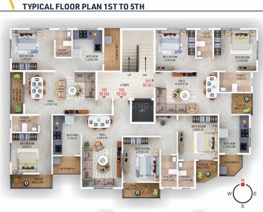 Image of 1033 Sq.ft 2 BHK Apartment / Flat for sale in Zingabai Takli, Nagpur for Rs. 4200000