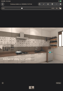 Kitchen Image of 1602 Sq.ft 3 BHK Apartment / Flat for sale in Magarpatta Nova Residency Wing A To B, Mundhwa Pune for Rs. 16700000