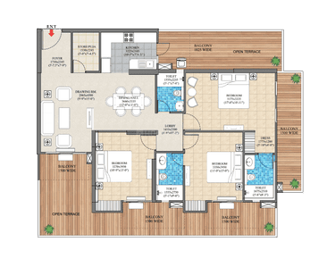 Image of 1840 Sq.ft 3 BHK Apartment / Flat for sale in Zenith Vista, Vrindavan Yojana, Lucknow for Rs. 12076500