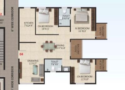 Image of 872 Sq.ft 2.5 BHK Apartment / Flat for sale in Panathur, Bengaluru for Rs. 18000000