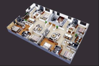 Image of 1775 Sq.ft 3 BHK Apartment / Flat for sale in Lancor Bagya, Besant Nagar, Chennai for Rs. 40991875
