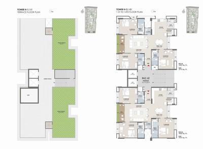 Image of 2743 Sq.ft 3 BHK Apartment / Flat for sale in Vesu, Surat for Rs. 17280900