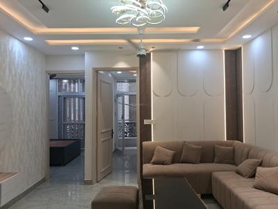 Living Room Image of 900 Sq.ft 3 BHK Builder Floor for rent in Dwarka Mor New Delhi for Rs. 28500
