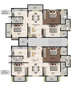 Image of 1605 Sq.ft 3 BHK Apartment / Flat for sale in Zoo Tiniali, Guwahati for Rs. 11253500