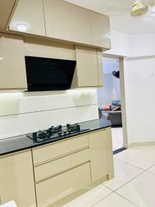 Kitchen Image of 1520 Sq.ft 3 BHK Apartment / Flat for rent in Confident Exotica, Koottuli Kozhikode for Rs. 40000