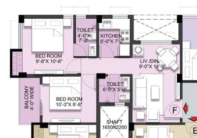 Image of 792 Sq.ft 2 BHK Apartment / Flat for sale in Naktala, Kolkata for Rs. 3960000