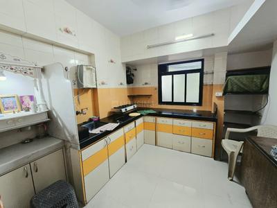 Kitchen Image of 750 Sq.ft 1 BHK Apartment / Flat for rent in Lok Puram Extn, Thane West Thane for Rs. 35000