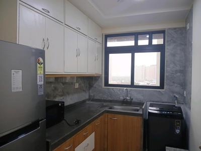 Kitchen Image of 774 Sq.ft 1 BHK Apartment / Flat for rent in Limra Burj Qadri, Agripada Mumbai for Rs. 60000