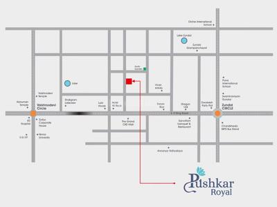 Image of 1845 Sq.ft 3 BHK Apartment / Flat for sale in Pushkar Royal, Zundal, Ahmedabad for Rs. 6662500