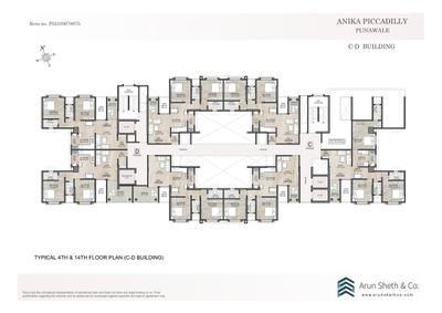 Image of 1244 Sq.ft 2 BHK Apartment / Flat for sale in Anika Piccadilly, Punawale, Pune for Rs. 8500000