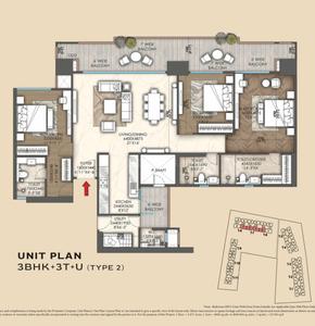 Image of 1800 Sq.ft 3 BHK Apartment / Flat for sale in Signature Global Sarvam, Sector 37D, Gurgaon for Rs. 30000000