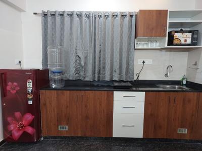 Kitchen Image of 700 Sq.ft 1 BHK Builder Floor for rent in The HSR Club residency, HSR Layout Bengaluru for Rs. 35000