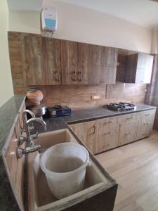 Kitchen Image of 625 Sq.ft 3 BHK Builder Floor for rent in Rajpur Khurd Extension New Delhi for Rs. 50000