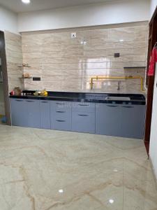 Kitchen Image of 1300 Sq.ft 3 BHK Apartment / Flat for rent in Radhe Infinity, Kudasan Gandhinagar for Rs. 42000