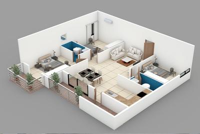 Image of 1270 Sq.ft 2 BHK Apartment / Flat for sale in Vrushabadri Spring Park, Gonighattapura, Bengaluru for Rs. 9500000