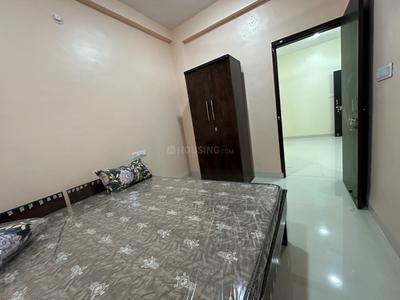 Bedroom Image of 400 Sq.ft 1 BHK Builder Floor for rent in Mahalakshmi Nagar Indore for Rs. 15500