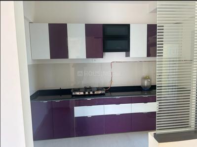 Kitchen Image of 990 Sq.ft 3 BHK Apartment / Flat for rent in Vijay Park, Kasarvadavali Thane for Rs. 44000