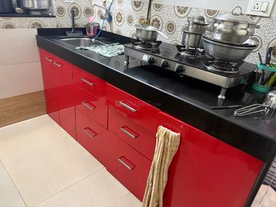 Kitchen Image of 580 Sq.ft 1 BHK Apartment / Flat for rent in Thane West Thane for Rs. 23000