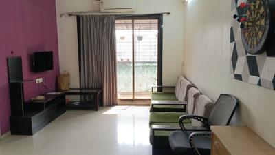 Living Room Image of 1200 Sq.ft 2 BHK Apartment / Flat for rent in Tharwanis Sky View, Kharghar Navi Mumbai for Rs. 50000
