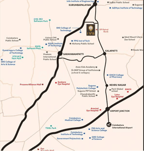 Image of 1750 Sq.ft 3 BHK Villa for rent in Iva Agam, Kalapatti, Coimbatore for Rs. 37000