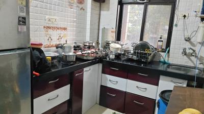 Kitchen Image of 625 Sq.ft 1 BHK Apartment / Flat for sale in New Bharti Tower, Mira Road East Mira Bhayandar for Rs. 7300000