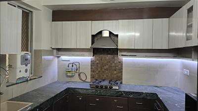 Kitchen Image of 1300 Sq.ft 2 BHK Apartment / Flat for rent in Jai Maa Apartment, Sector 5 Dwarka New Delhi for Rs. 38000