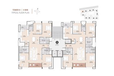 Image of 3800 Sq.ft 4 BHK Apartment / Flat for sale in Vesu, Surat for Rs. 25000000
