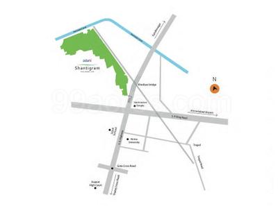 Image of 2280 Sq.ft 3 BHK Apartment / Flat for rent in Adani The Meadows, Shantigram, Ahmedabad for Rs. 72000