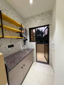 Kitchen Image of 500 Sq.ft 1 BHK Builder Floor for rent in Mahalakshmi Nagar Indore for Rs. 18000
