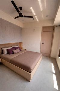 Bedroom Image of 1100 Sq.ft 3 BHK Apartment / Flat for rent in Shivanta Rigel, Tragad Ahmedabad for Rs. 35000