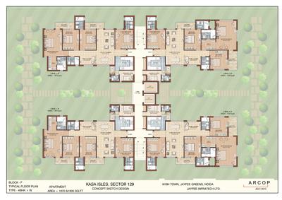 Image of 1370 Sq.ft 3 BHK Apartment / Flat for sale in Jaypee Kasa Isles, Sector 129, Noida for Rs. 9999999