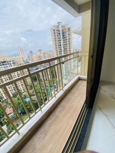 Balcony Image of 600 Sq.ft 1 BHK Apartment / Flat for rent in Kasarvadavali Thane for Rs. 18000